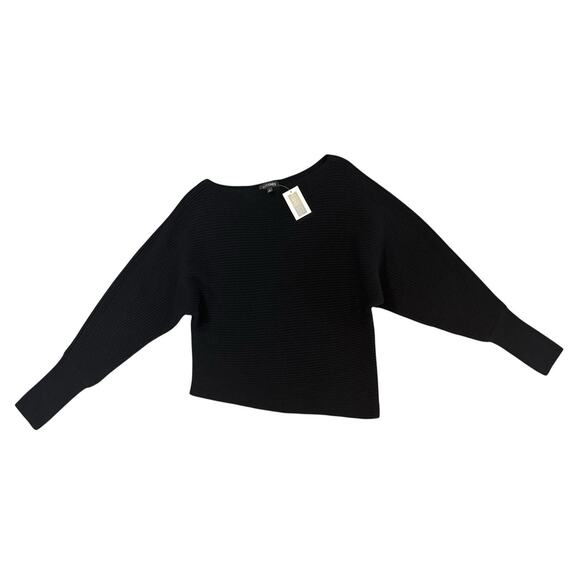 NWT Intermix Exclusive Jacquline Off Shoulder Wool Cashmere Sweater Black Size L - Picture 3 of 14